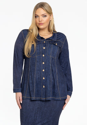 Blouse flare DENIM DOLCE - blue - #1