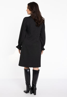 Dress ruffles PINSTRIPE - black  - #3