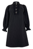 Dress ruffles PINSTRIPE - black  - #4