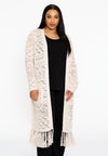 Cardigan en maille longue - marron clair