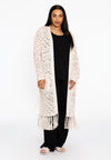 Cardigan en maille longue - marron clair