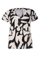 T-shirt V-neck LINI - ecru - #4