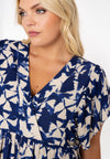 Robe longue à volants tessa - bleu