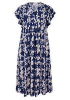 Dress long frill TESSA - blue - #4