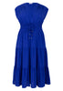 Dress long LINEN MIX - indigo - #4