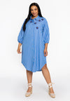 Chemisier-robe righe - Indigo