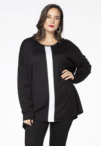 Pullover stripe wide - black - #1