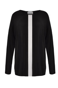 Pullover stripe wide - black - #4