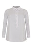 Blouse A-line polo neck - white - #4