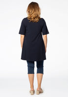 Tunic wide bottom ORGANIC COTTON - blue - #3