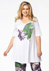 Tunic leave wide bottom COTTON - white 