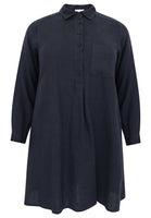 Blouse-dress LINEN - blue - #4