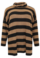 Pullover turtle neck STRIPE - black  - #4