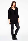 Tunic flare ruffle ORGANIC COTTON - black 