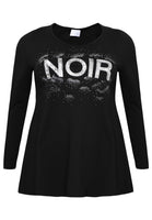 Tunic flare noir ORGANIC COTTON - black  - #4