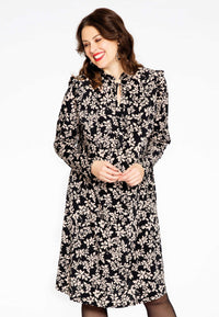 Dress grandad collar EMILY - black - #1