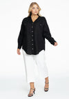 Blouse oversized LINEN - black 