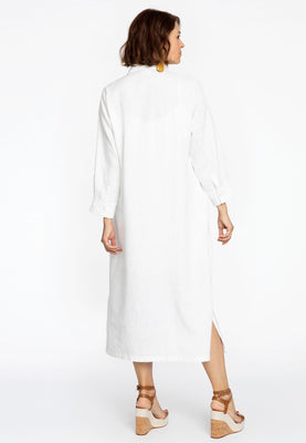 Blouse long 3/4 sleeves LINEN - white  - #3