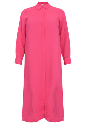 Blouse long 3/4 sleeves LINEN - pink - #3