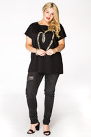 Shirt snake heart - black  - #2