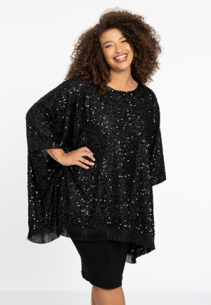 Poncho PAILLET - black 